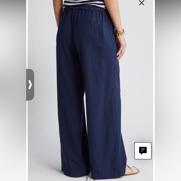 Caslon Wide Leg Linen Pant - Picture 2 of 10